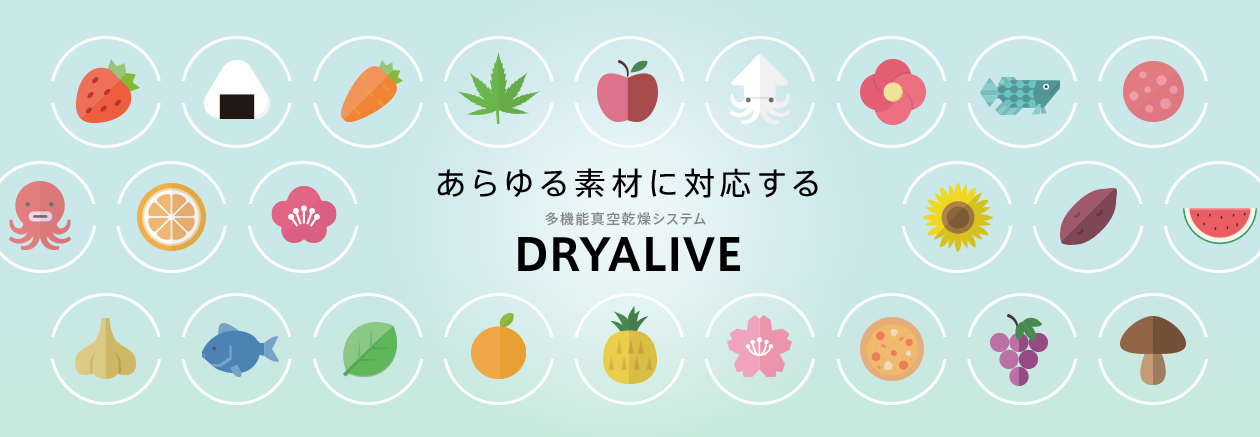 あらゆる素材に対応する真空乾燥システムDRYALIVE